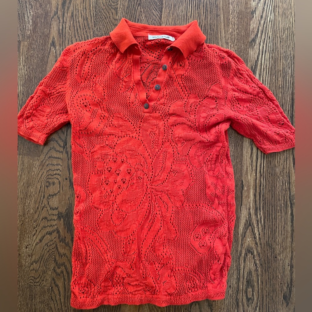 🍅 Misha and puff tomato 🍅 lace polo in S